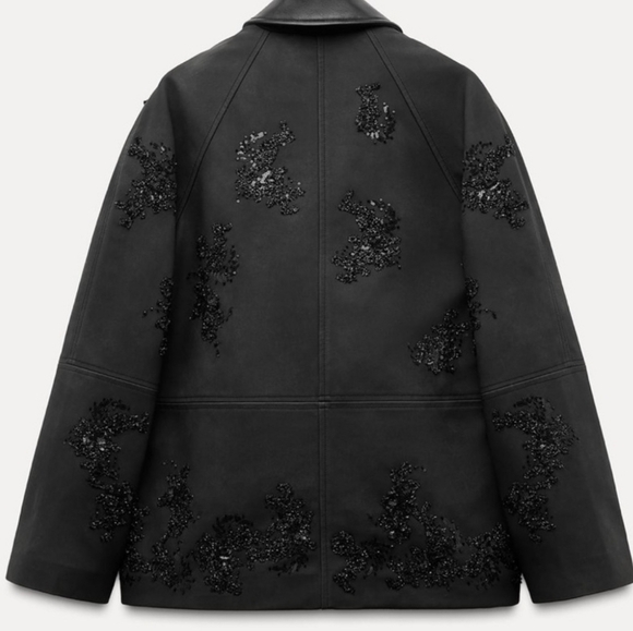 Zara EMBROIDERED JACKET ZW COLLECTIONZ - Picture 4 of 16